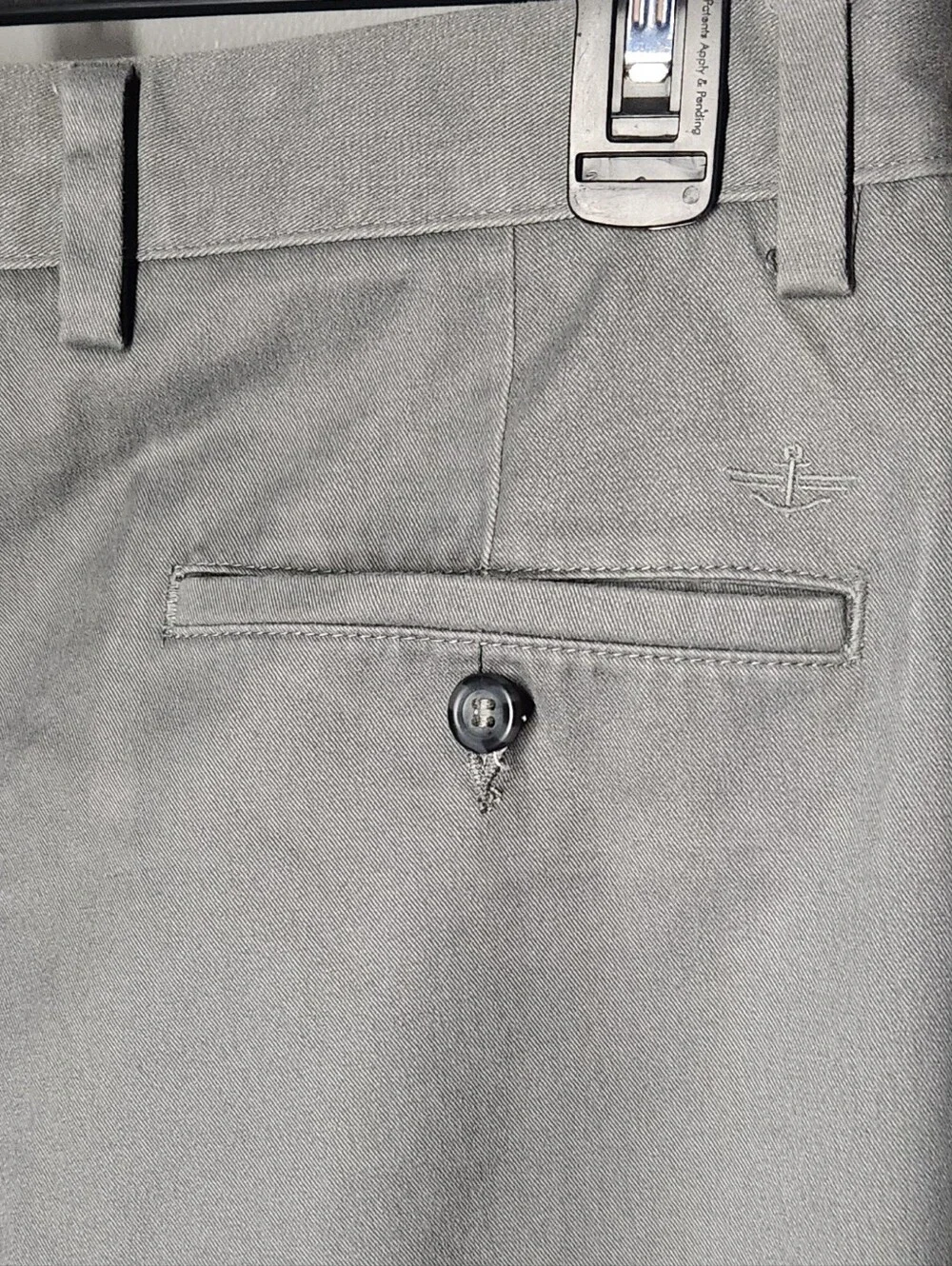 Dockers Slim Fit Gray Chinos Khakis Mens 34-34 New